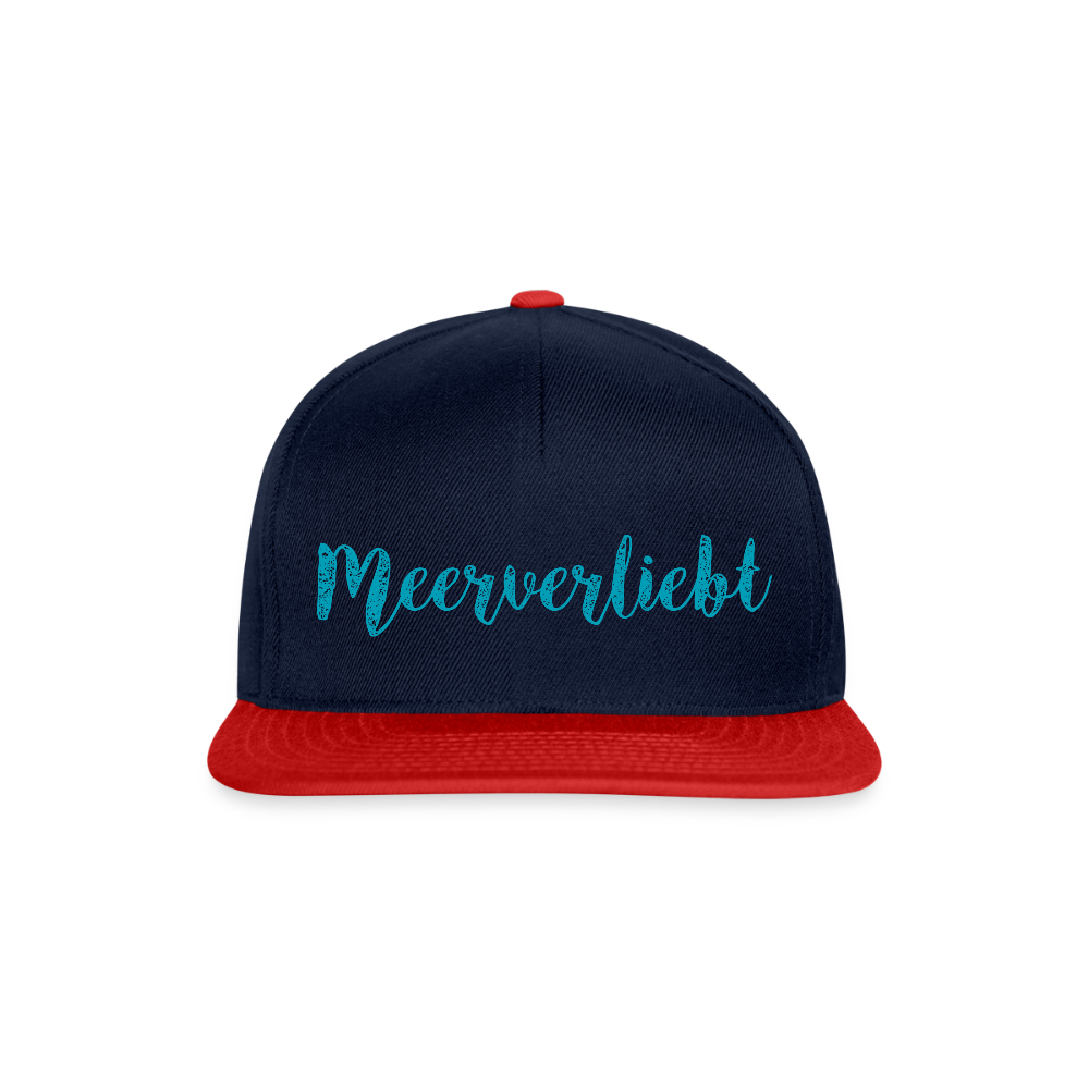 Snapback Cap - Meerverliebt - Navy/Rot