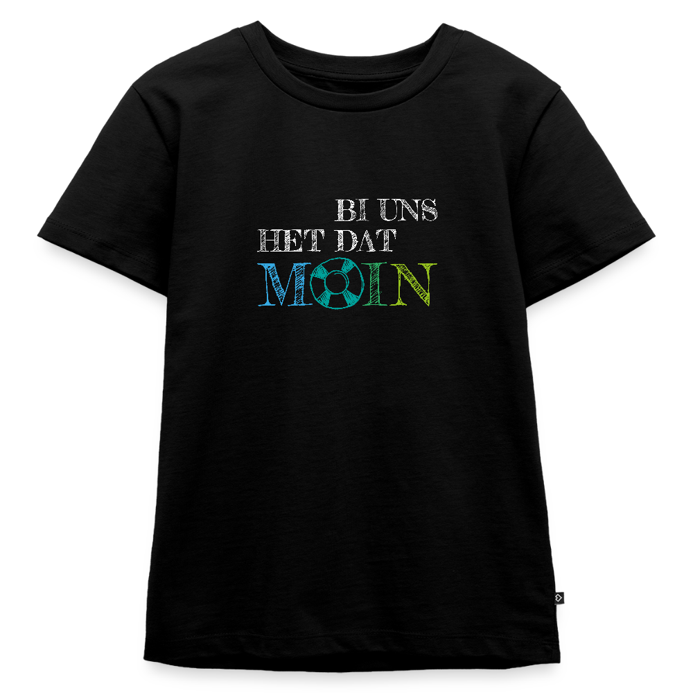 Kinder Premium T-Shirt - Bi uns het dat Moin (weiss) - Schwarz