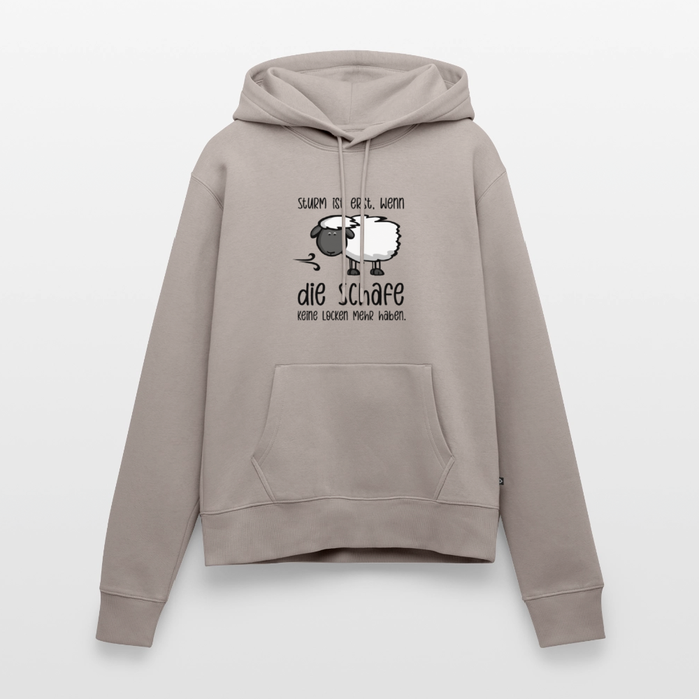 Damen Premium Hoodie - Schaf - Taupe