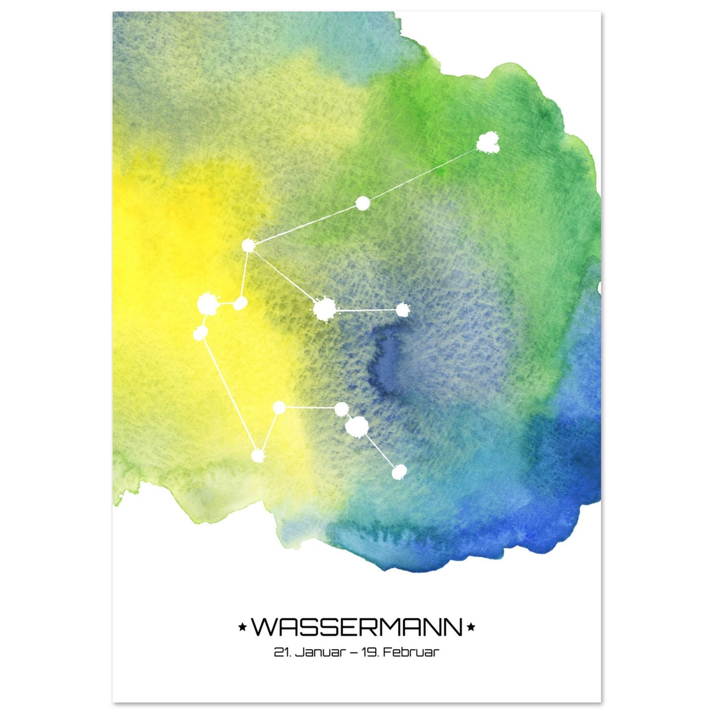 Poster Classic Matt - Sternzeichen Wassermann