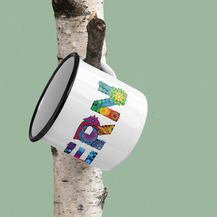 Emailletasse Deern