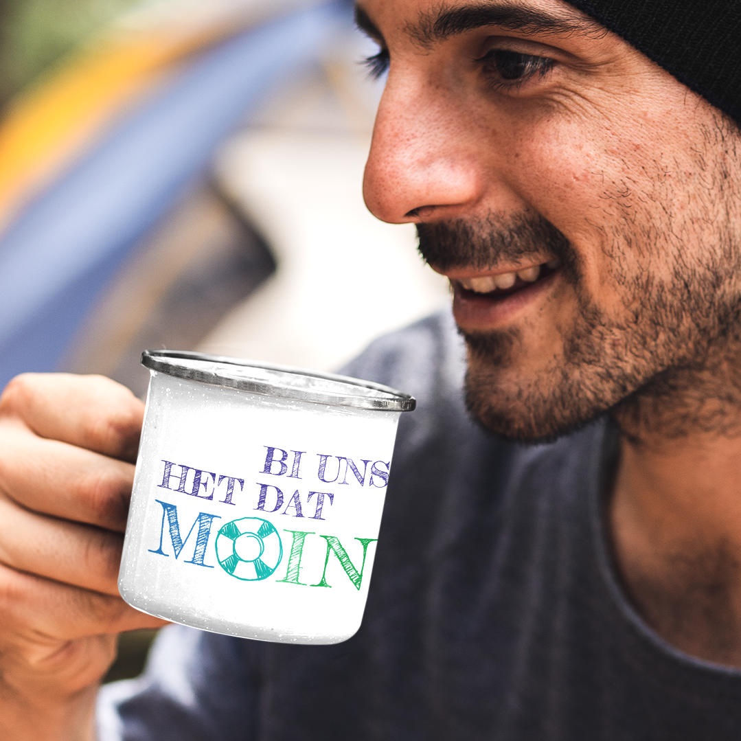 Emailletasse Bi uns het dat moin