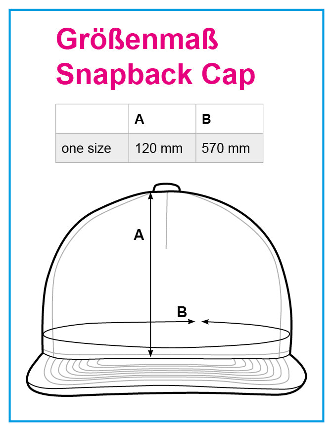 Größenmaß Snapback Cap