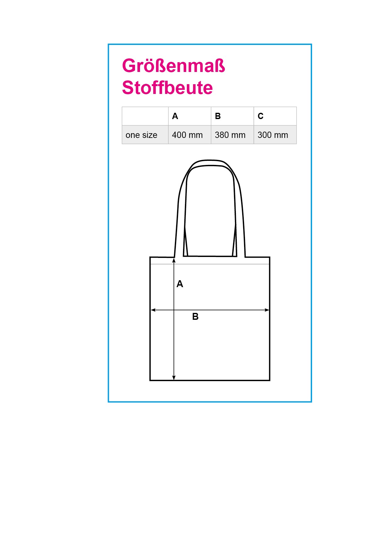 Stoffbeutel - Kopp hooch