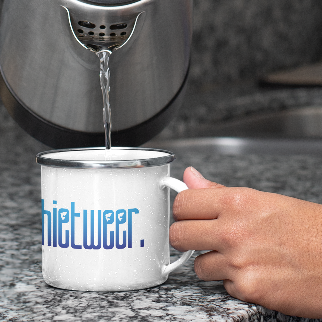 Emailletasse Schietweer
