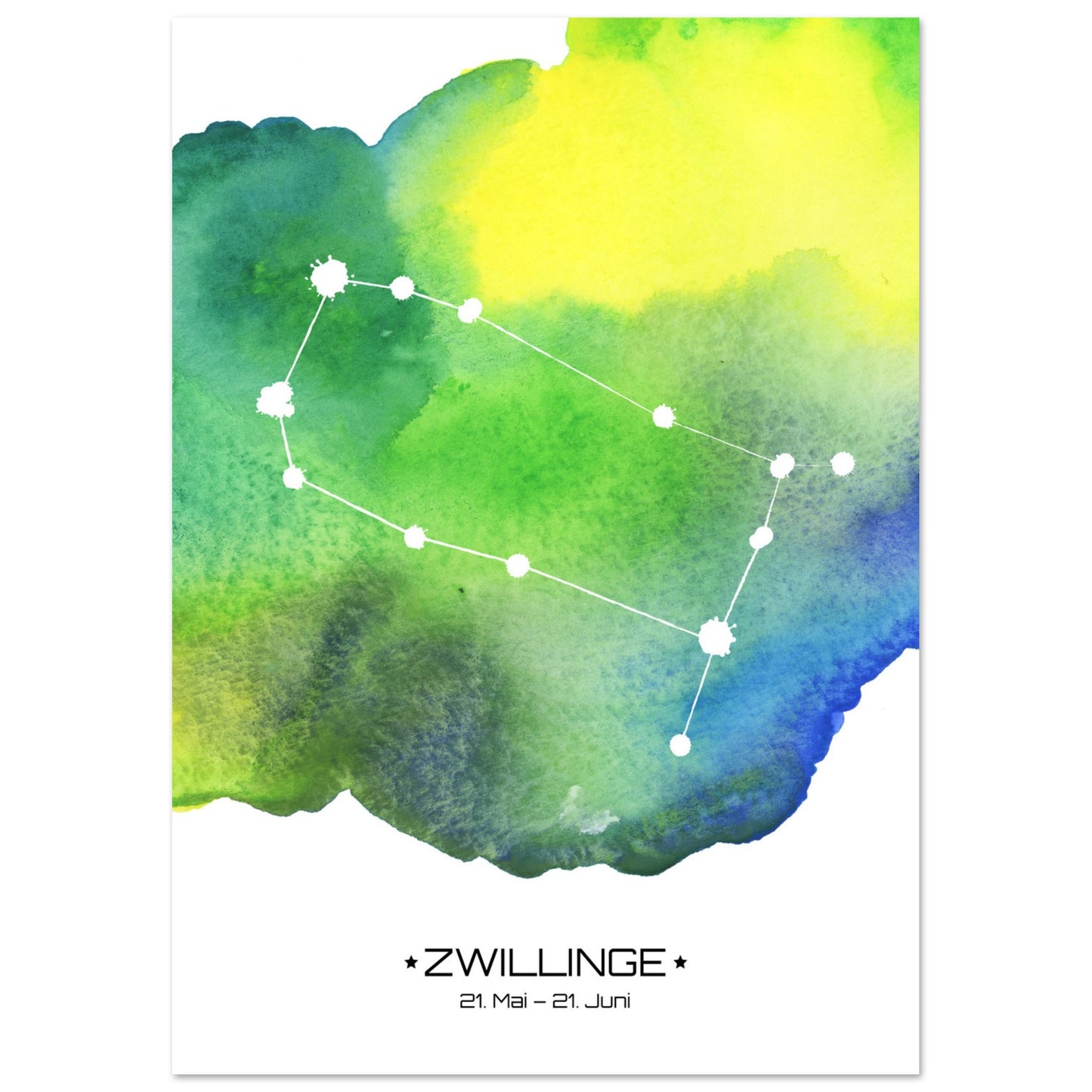 Poster Classic Matt - Sternzeichen Zwillinge