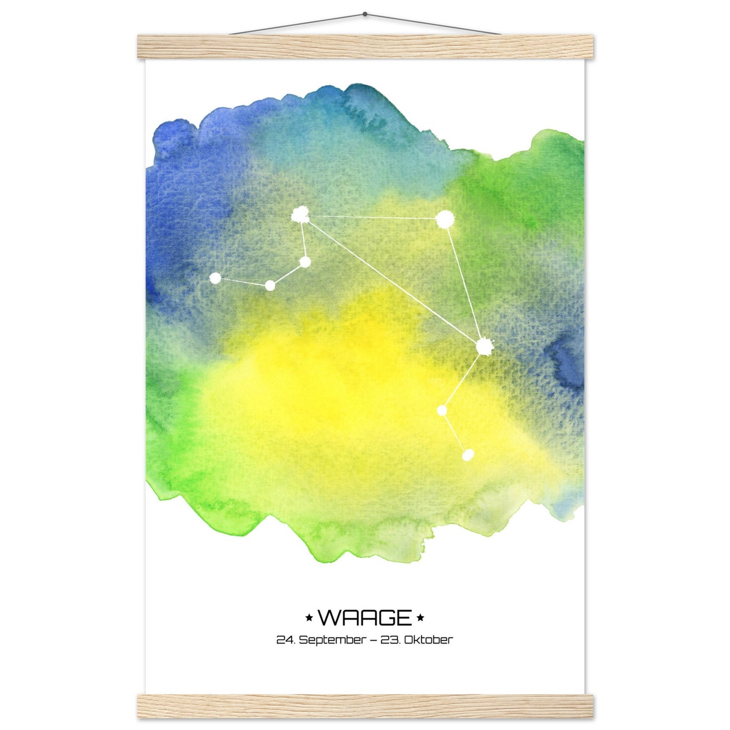 Poster Classic Matt mit Leiste - Sternzeiche Waage