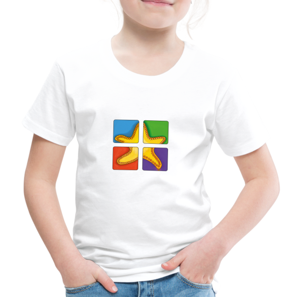 Kinder Premium T-Shirt - Seestern - weiß
