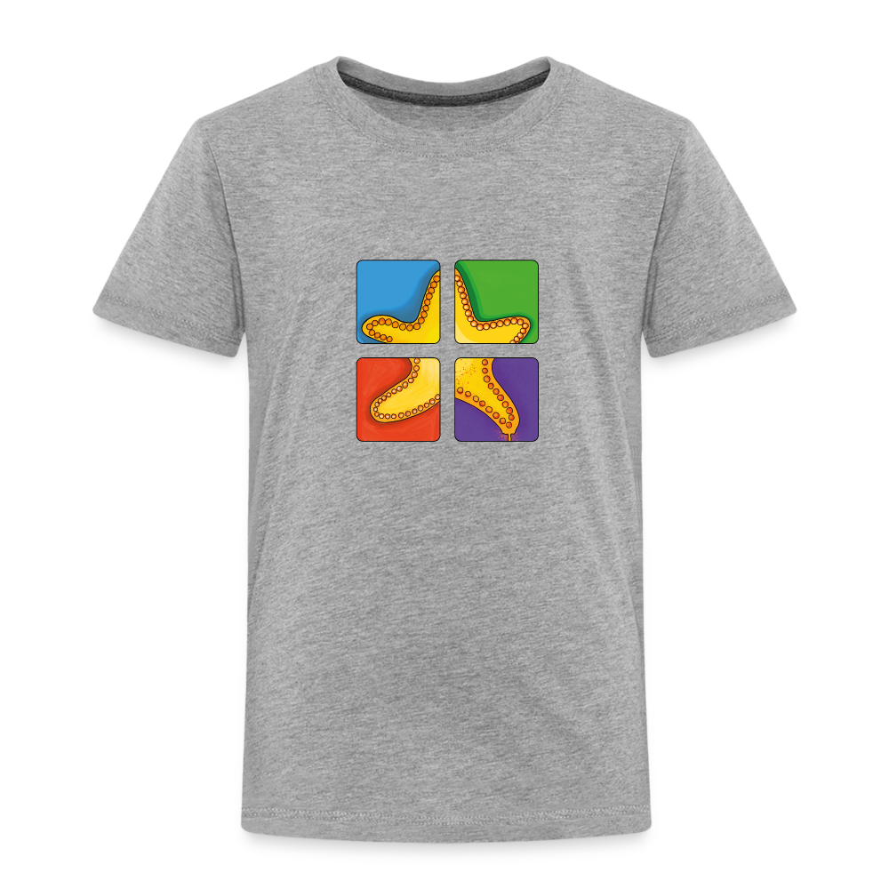 Kinder Premium T-Shirt - Seestern - Grau meliert