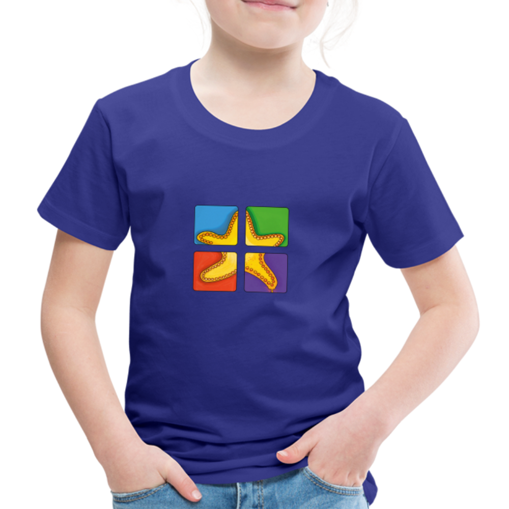 Kinder Premium T-Shirt - Seestern - Königsblau