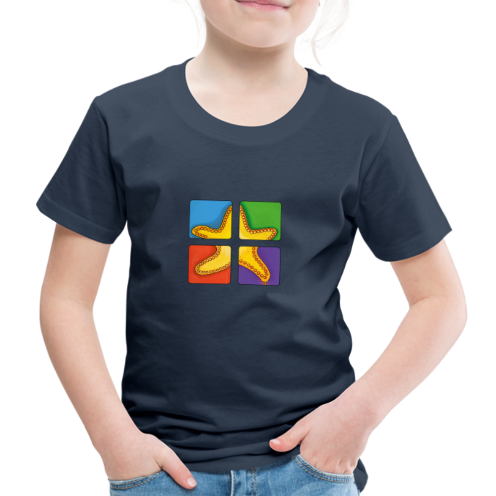 Kinder Premium T-Shirt - Seestern - Navy