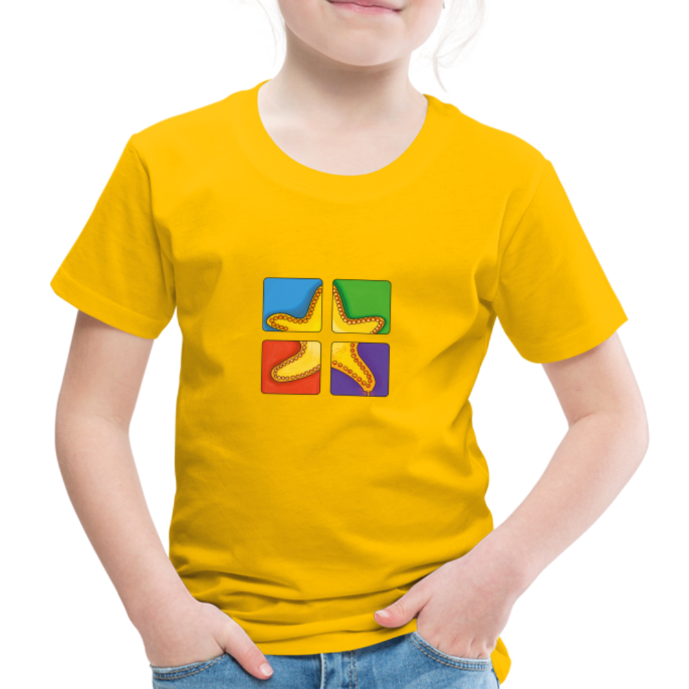 Kinder Premium T-Shirt - Seestern - Sonnengelb