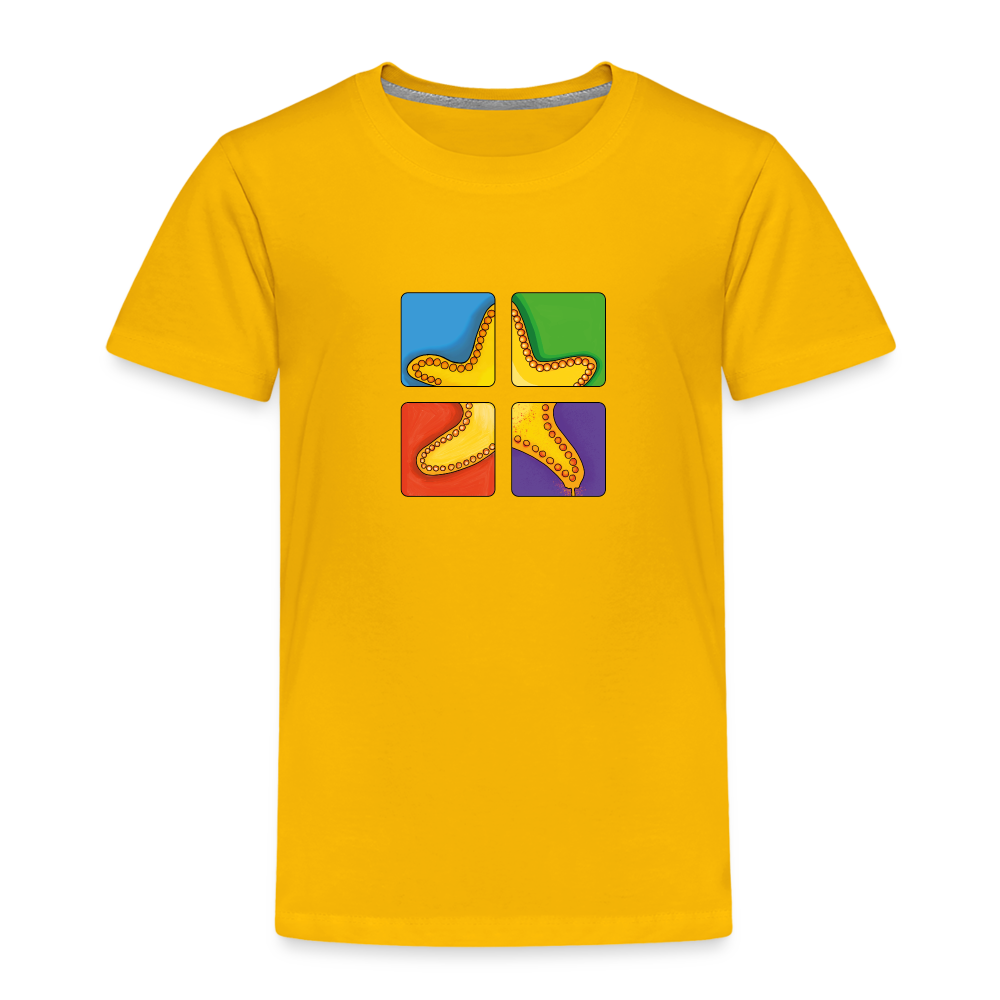Kinder Premium T-Shirt - Seestern - Sonnengelb