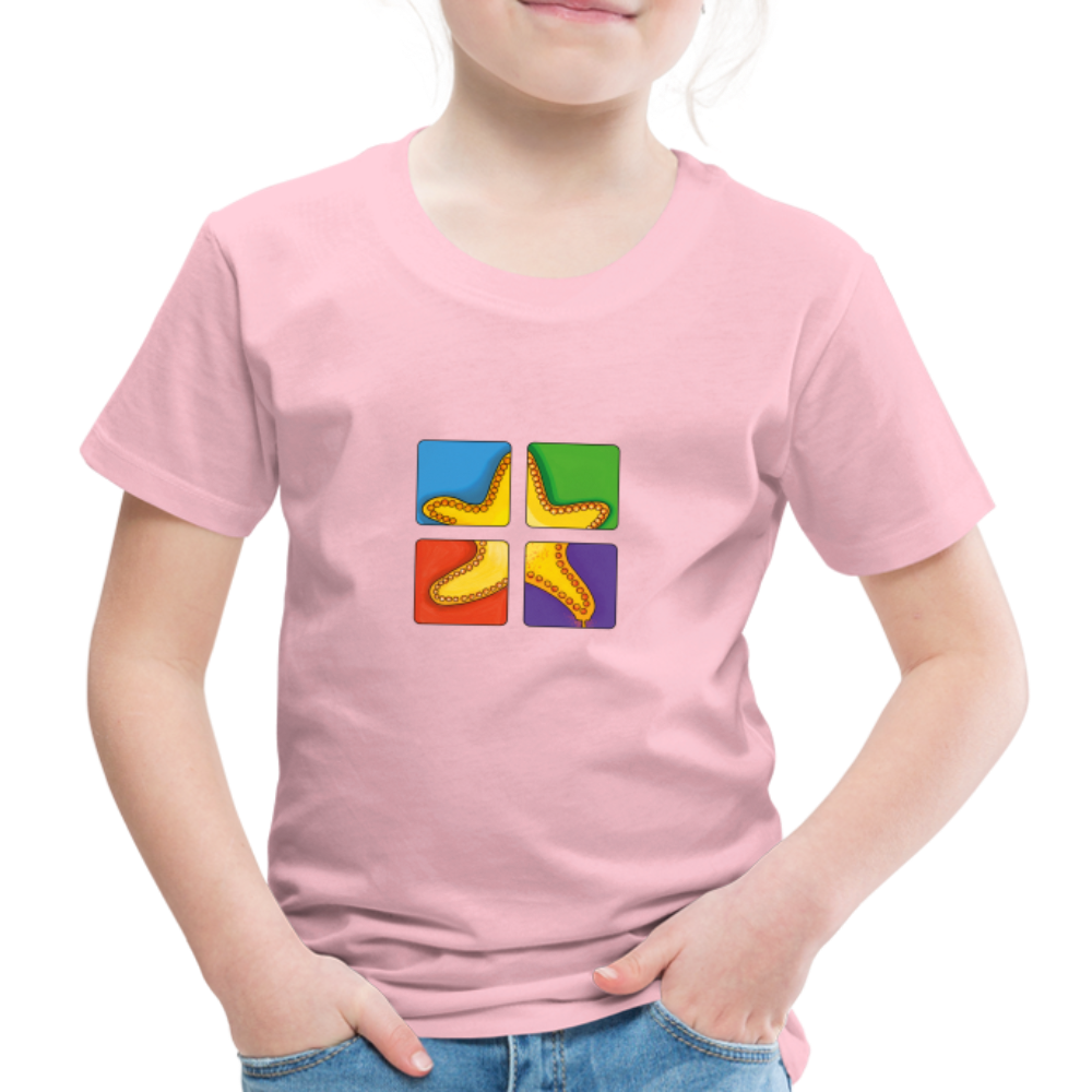 Kinder Premium T-Shirt - Seestern - Hellrosa