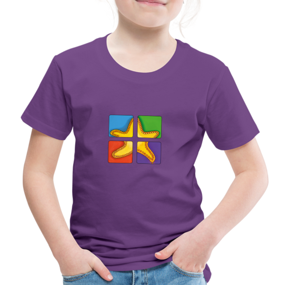 Kinder Premium T-Shirt - Seestern - Lila