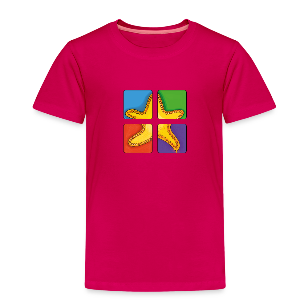Kinder Premium T-Shirt - Seestern - dunkles Pink