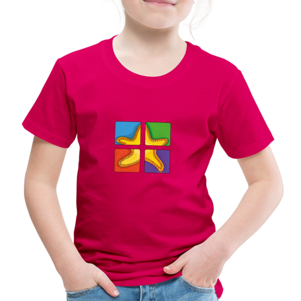 Kinder Premium T-Shirt - Seestern - dunkles Pink