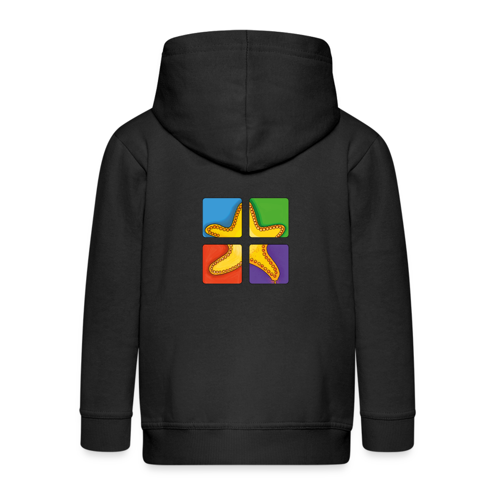 Kinder Premium Kapuzenjacke - Seestern - Schwarz
