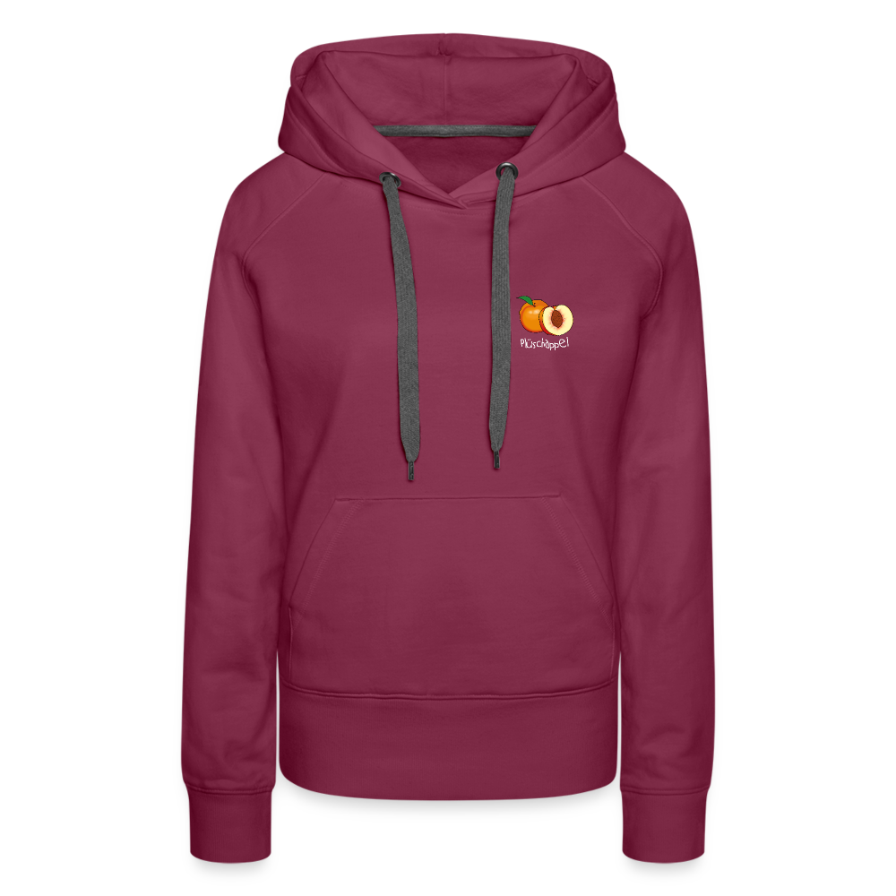Frauen Premium Hoodie - Plüschappel weiß - Bordeaux