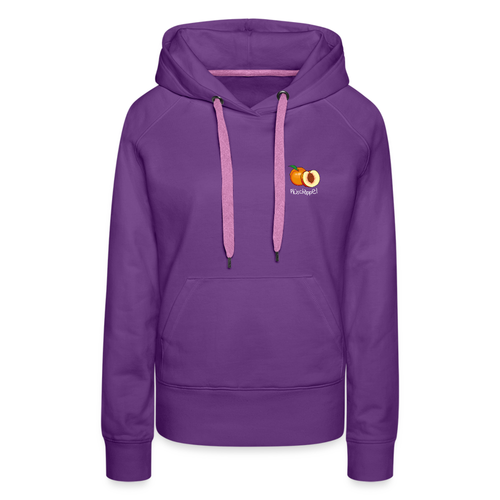 Frauen Premium Hoodie - Plüschappel weiß - Purple