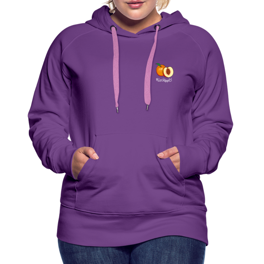 Frauen Premium Hoodie - Plüschappel weiß - Purple