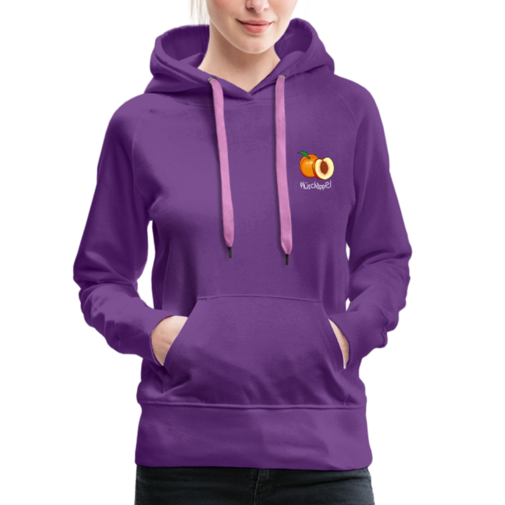 Frauen Premium Hoodie - Plüschappel weiß - Purple