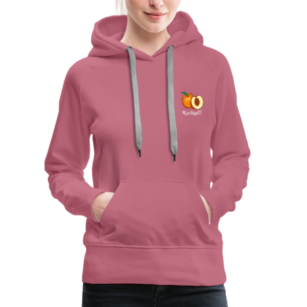 Frauen Premium Hoodie - Plüschappel weiß - Malve