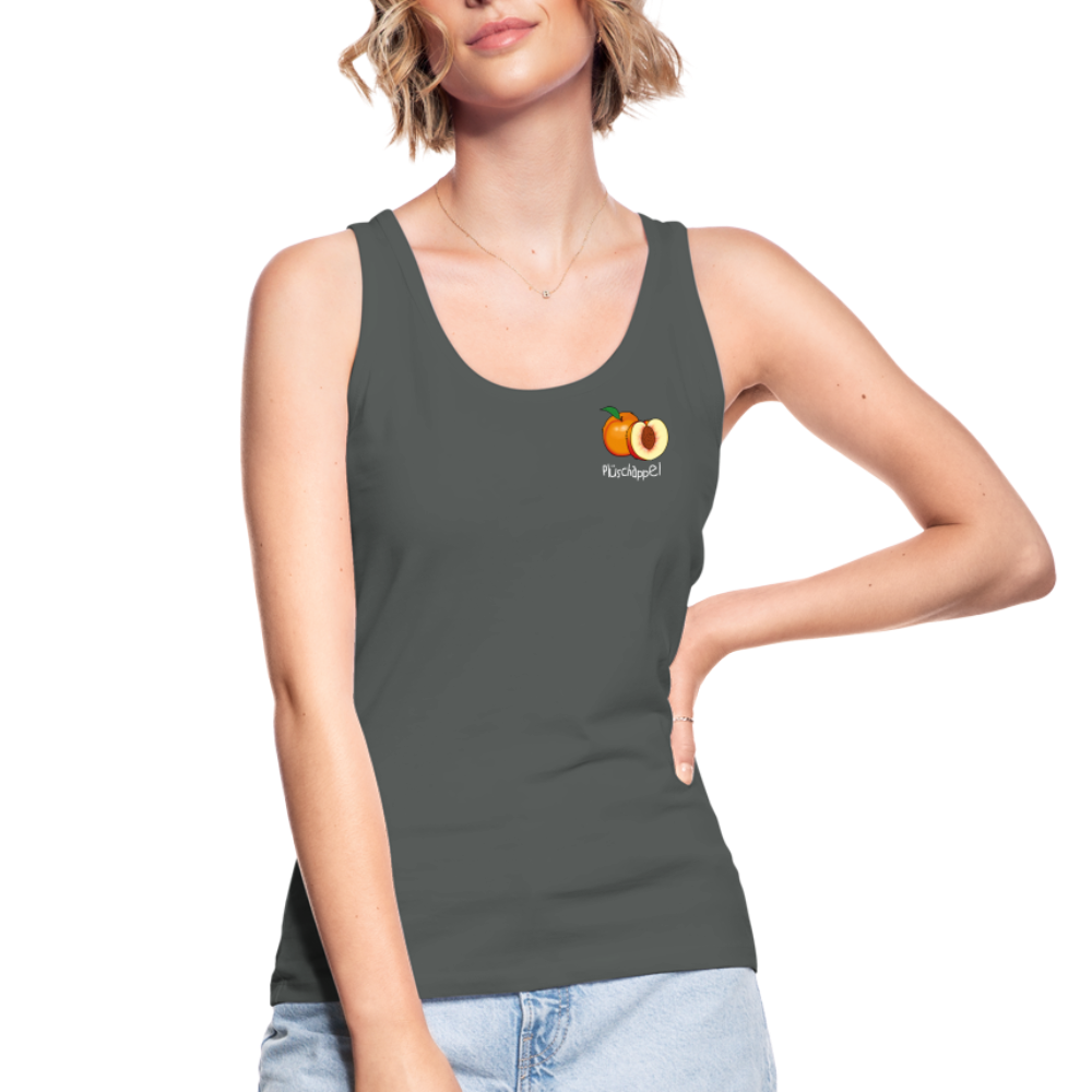 Frauen Bio Tank Top - Plüschappel weiß - Anthrazit