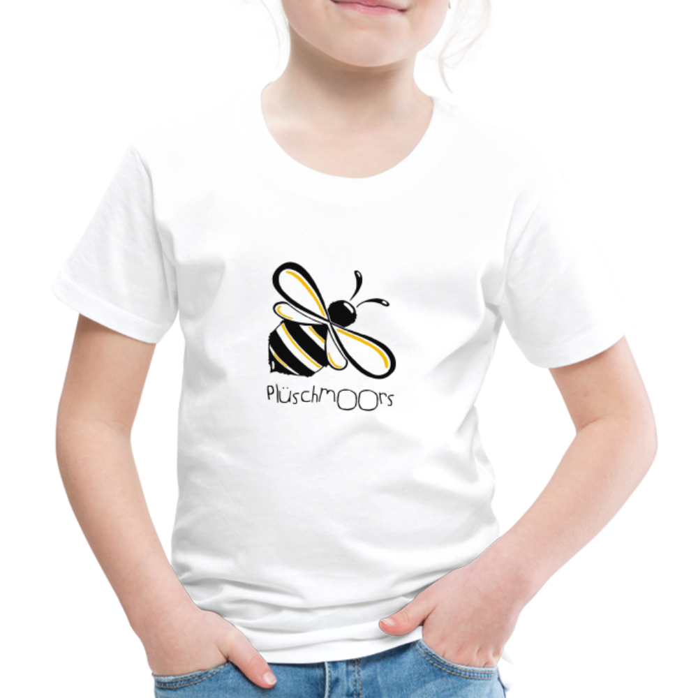 Kinder Premium T-Shirt - Plüschmoors - weiß
