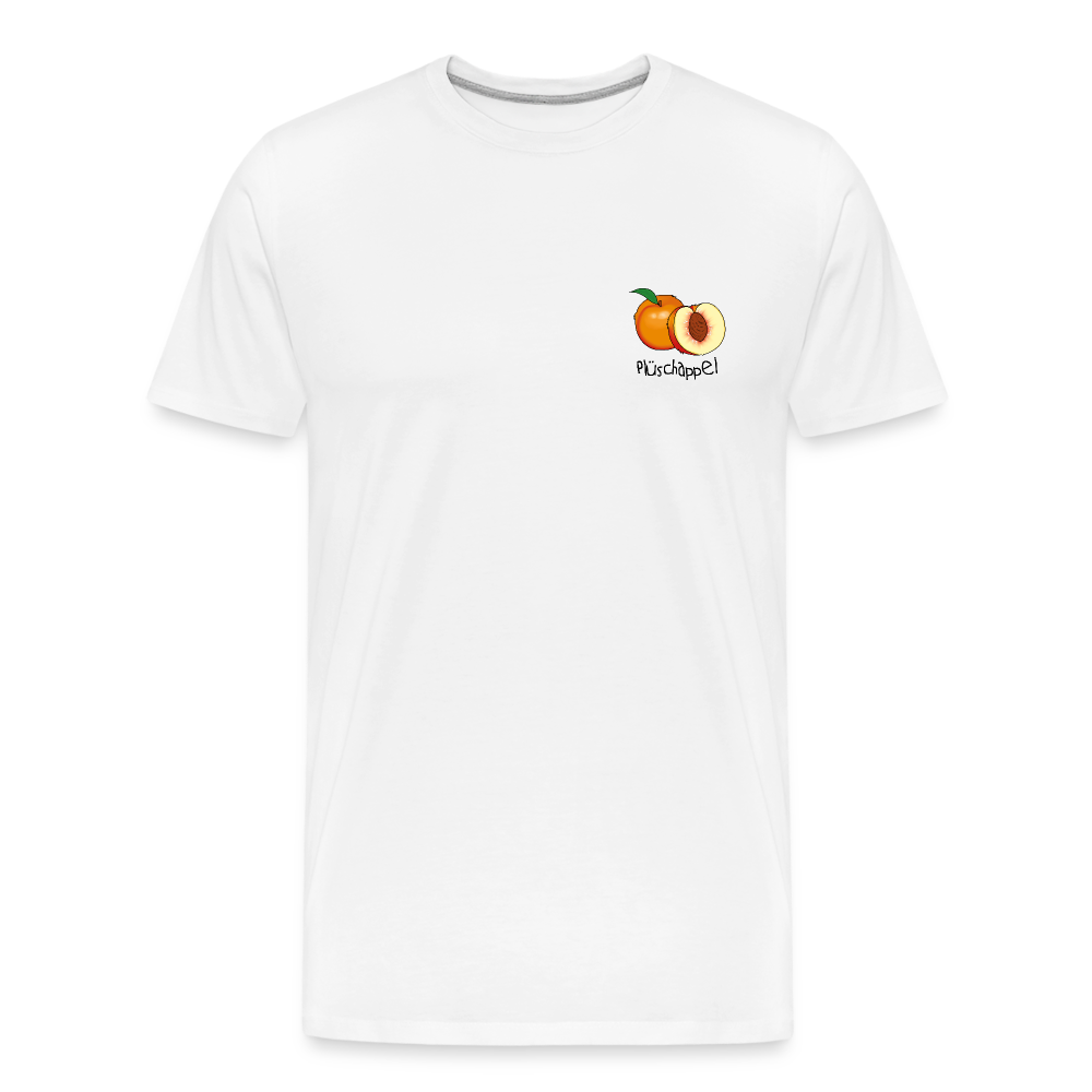 Männer Premium Bio T-Shirt - Plüschappel - weiß