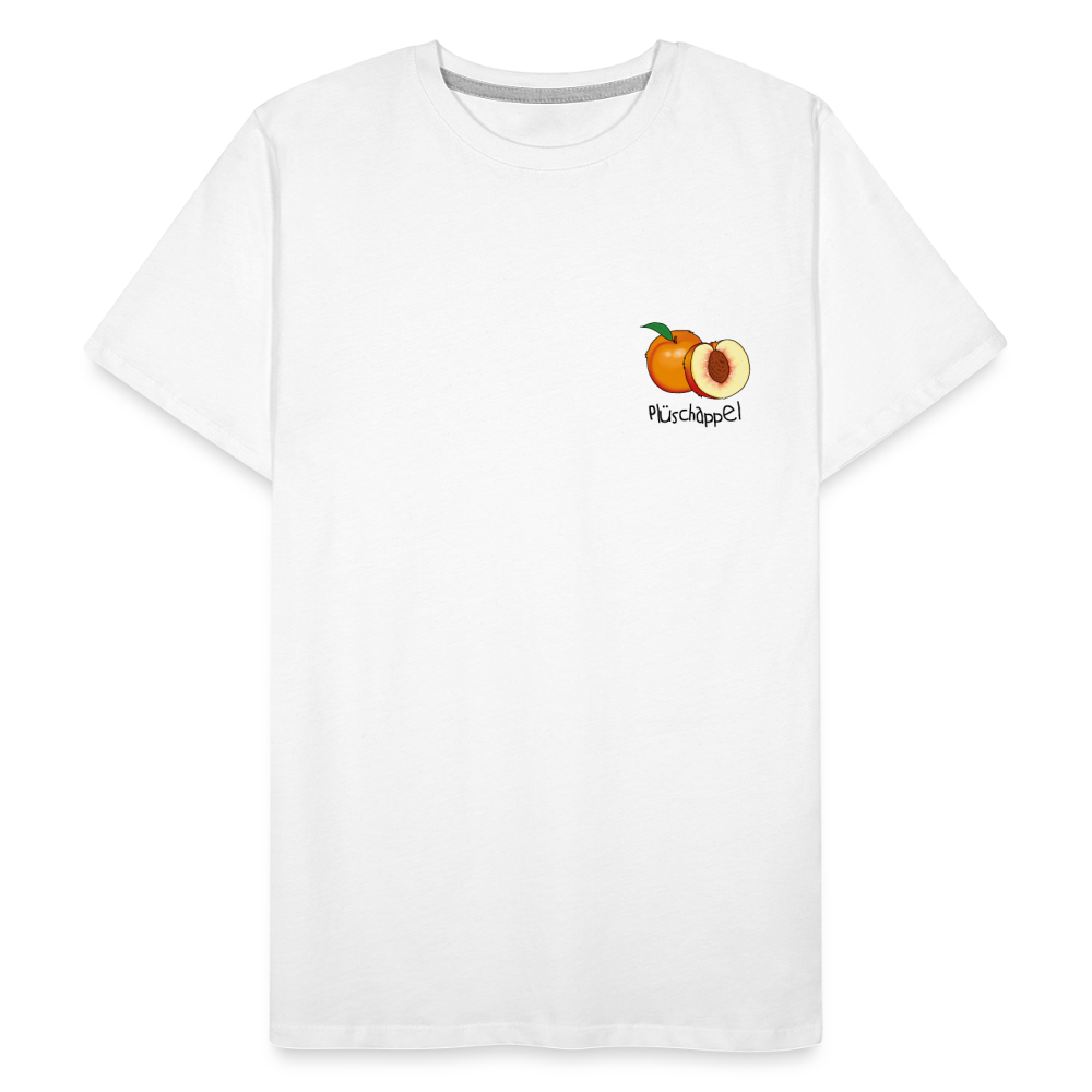 Männer Premium Bio T-Shirt - Plüschappel - weiß
