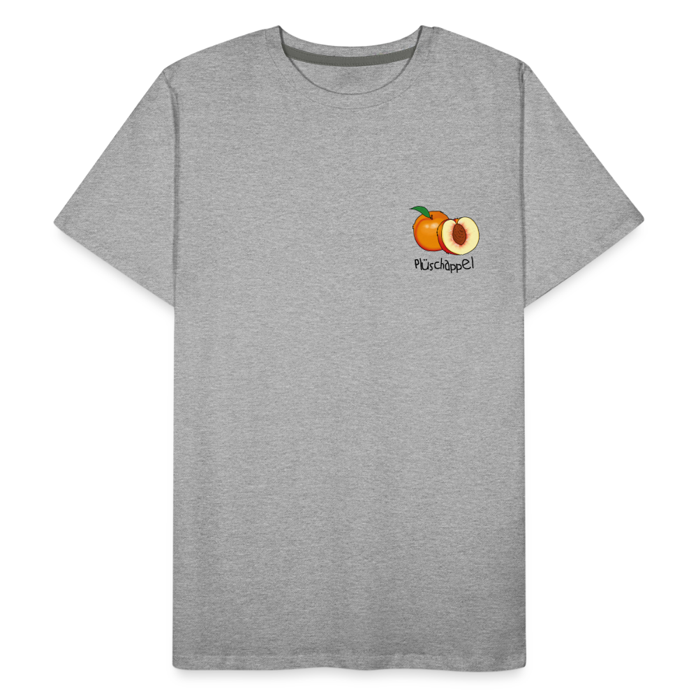 Männer Premium Bio T-Shirt - Plüschappel - Grau meliert