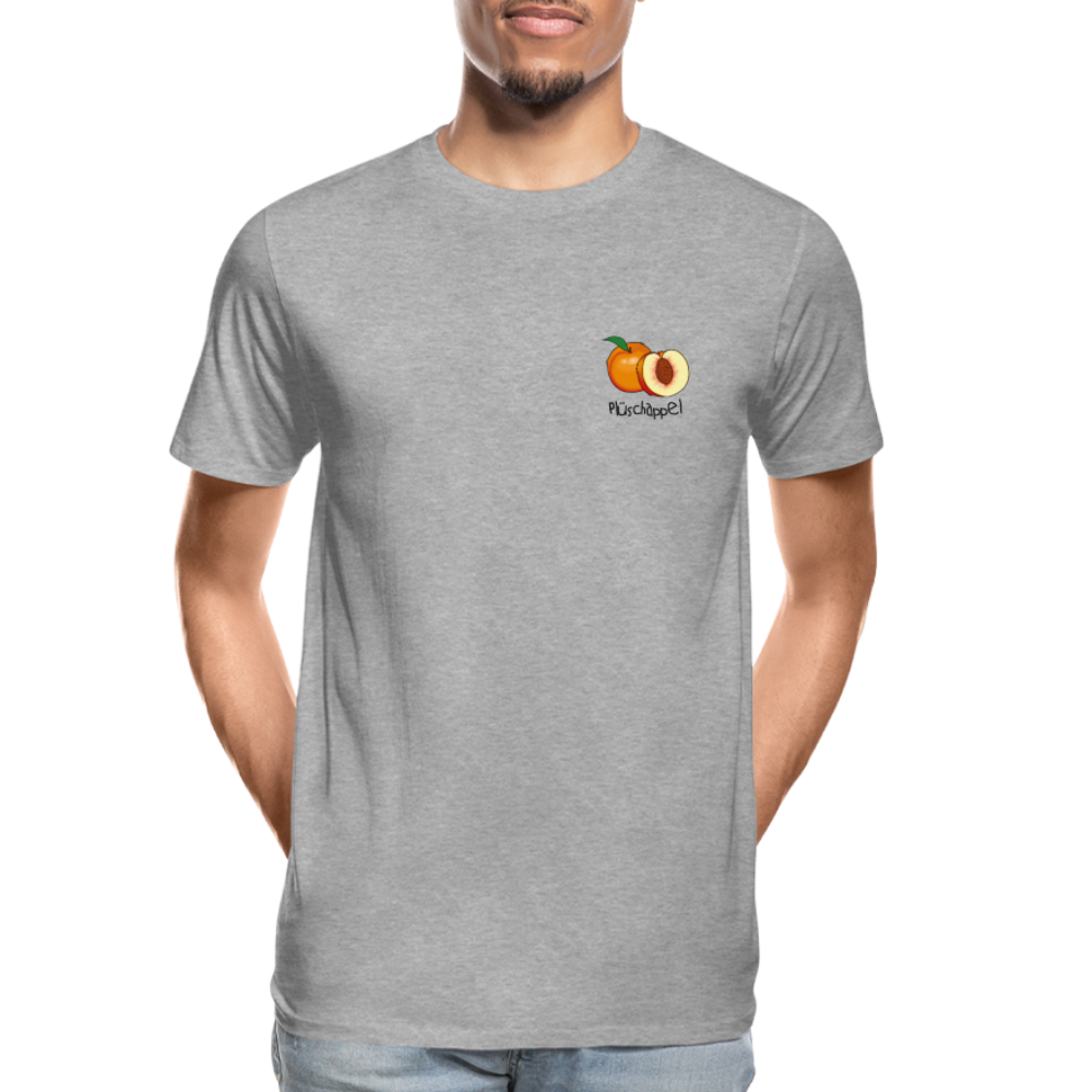 Männer Premium Bio T-Shirt - Plüschappel - Grau meliert