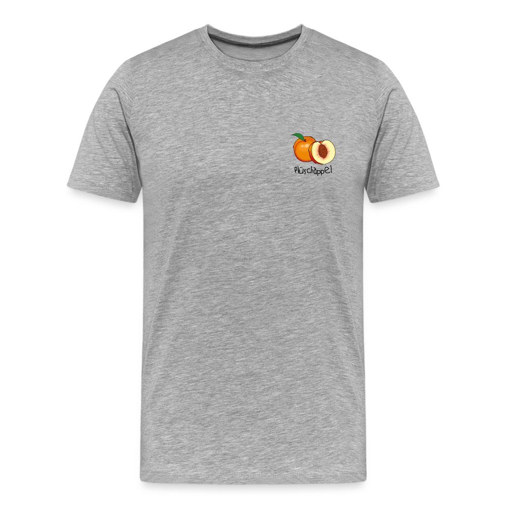 Männer Premium Bio T-Shirt - Plüschappel - Grau meliert