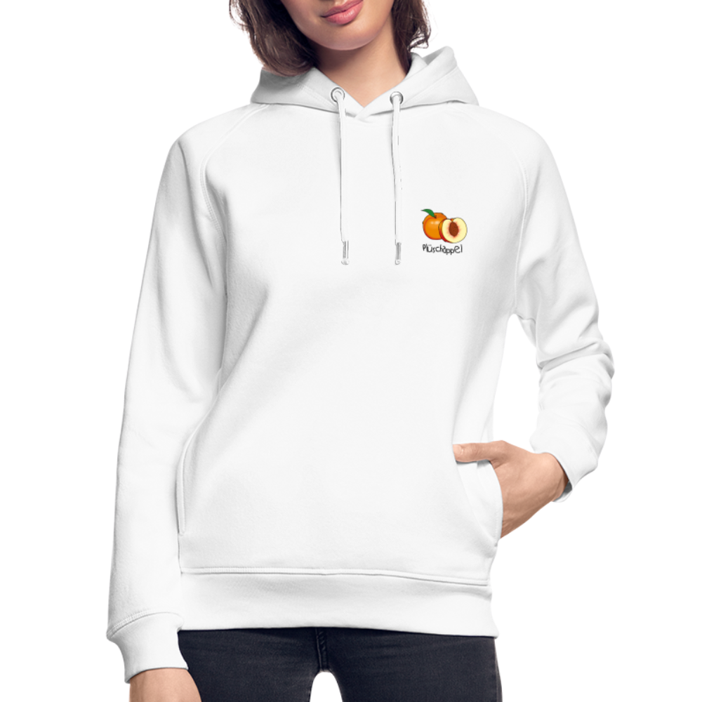 Unisex Bio-Hoodie - Plüschappel - weiß