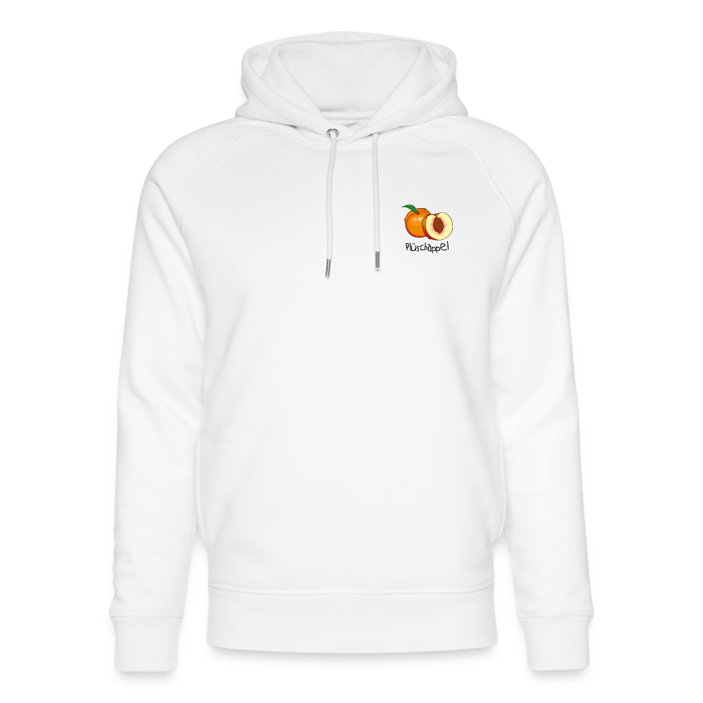 Unisex Bio-Hoodie - Plüschappel - weiß