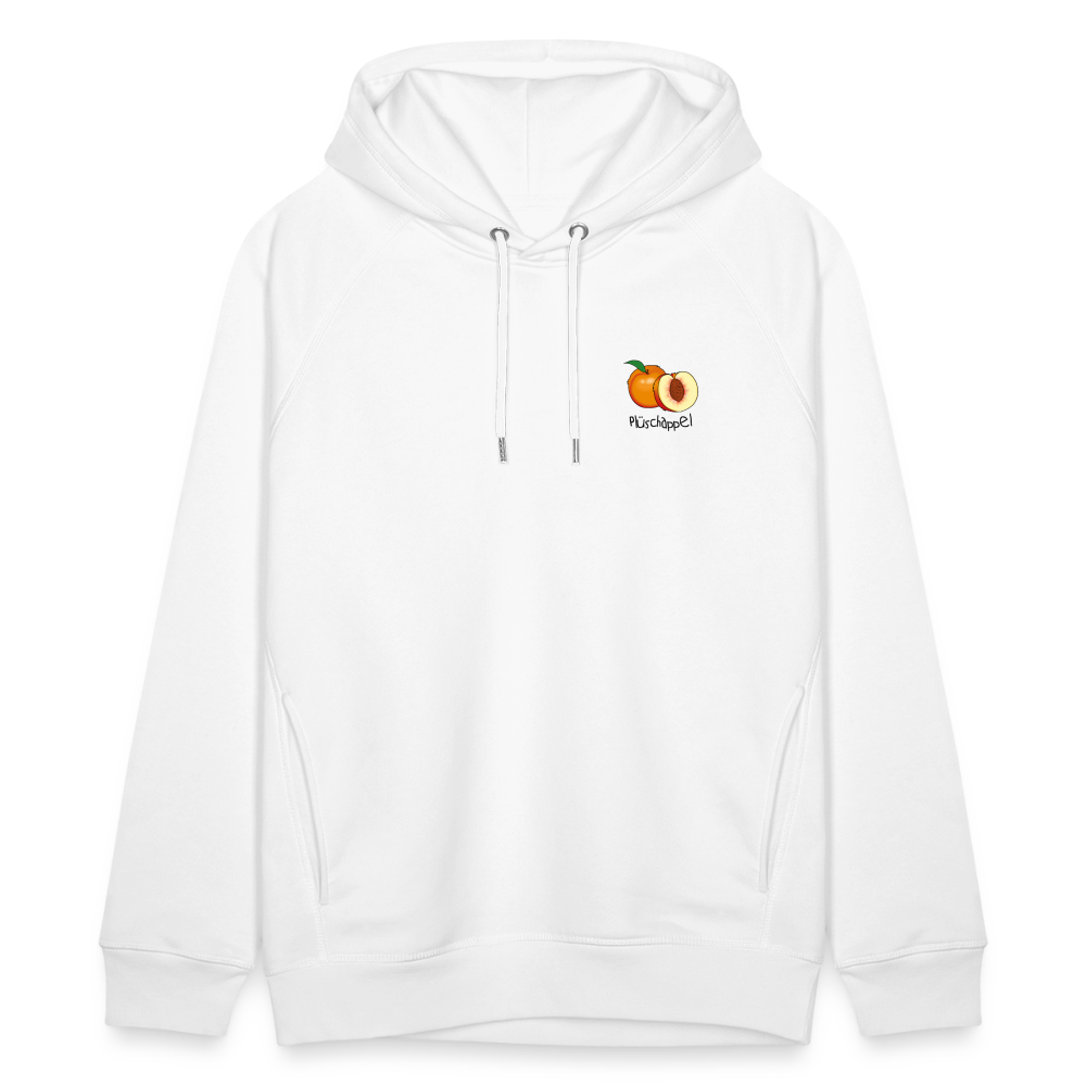Unisex Bio-Hoodie - Plüschappel - weiß