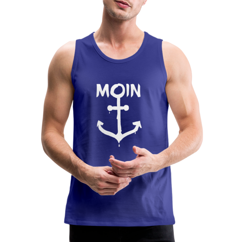 Männer Premium Tank Top - Moin Anker (weiss) - Königsblau