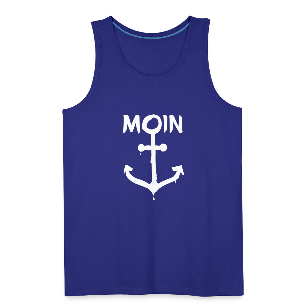 Männer Premium Tank Top - Moin Anker (weiss) - Königsblau