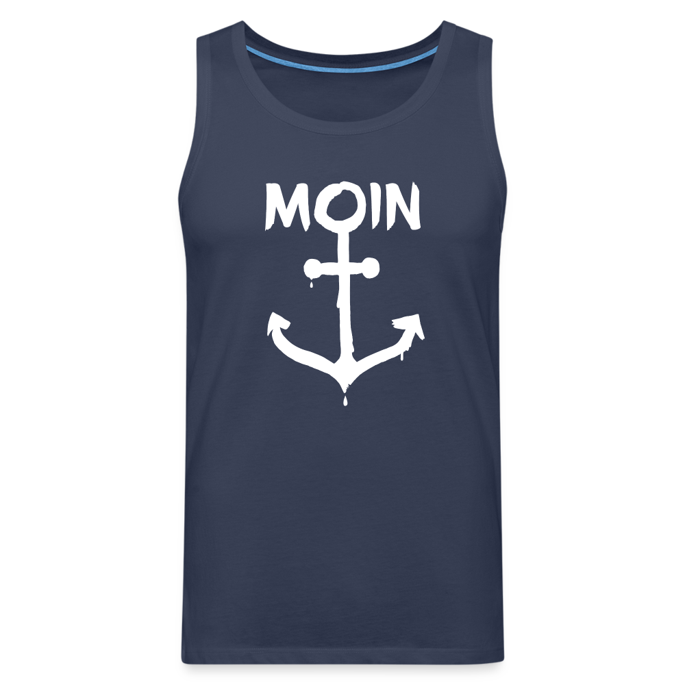 Männer Premium Tank Top - Moin Anker (weiss) - Navy