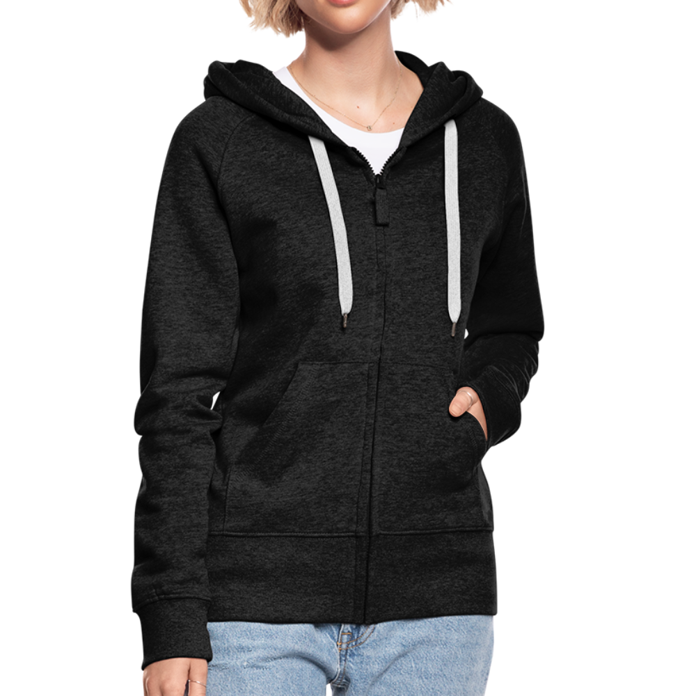 Frauen Premium Kapuzenjacke - Moin Anker (weiss) - Anthrazit