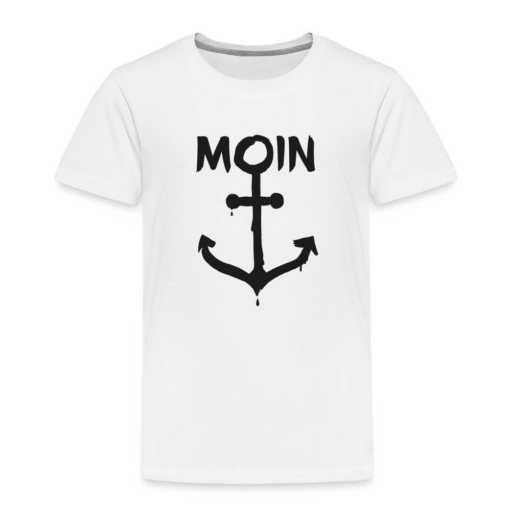 Kinder Premium T-Shirt - Moin Anker - weiß