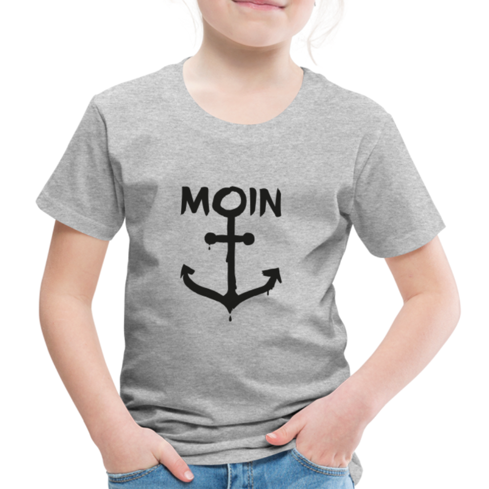 Kinder Premium T-Shirt - Moin Anker - Grau meliert