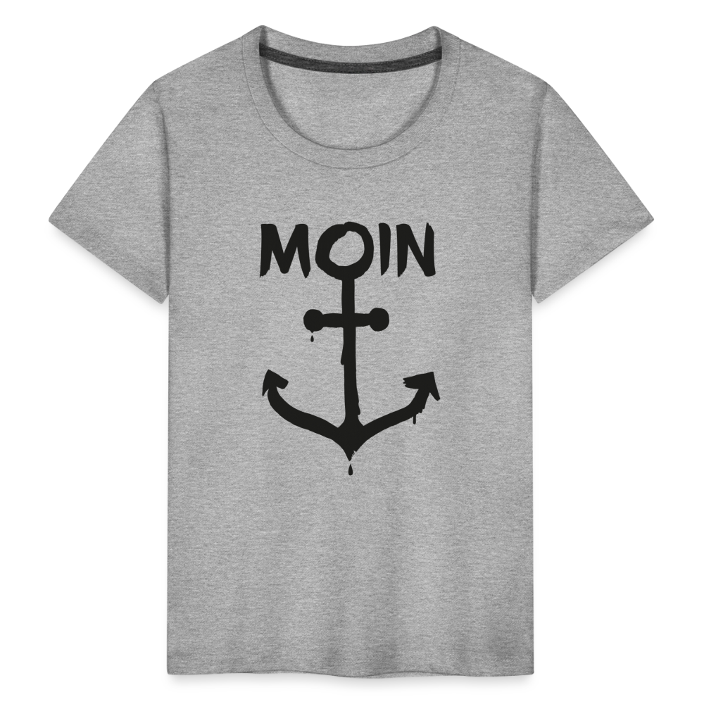 Kinder Premium T-Shirt - Moin Anker - Grau meliert