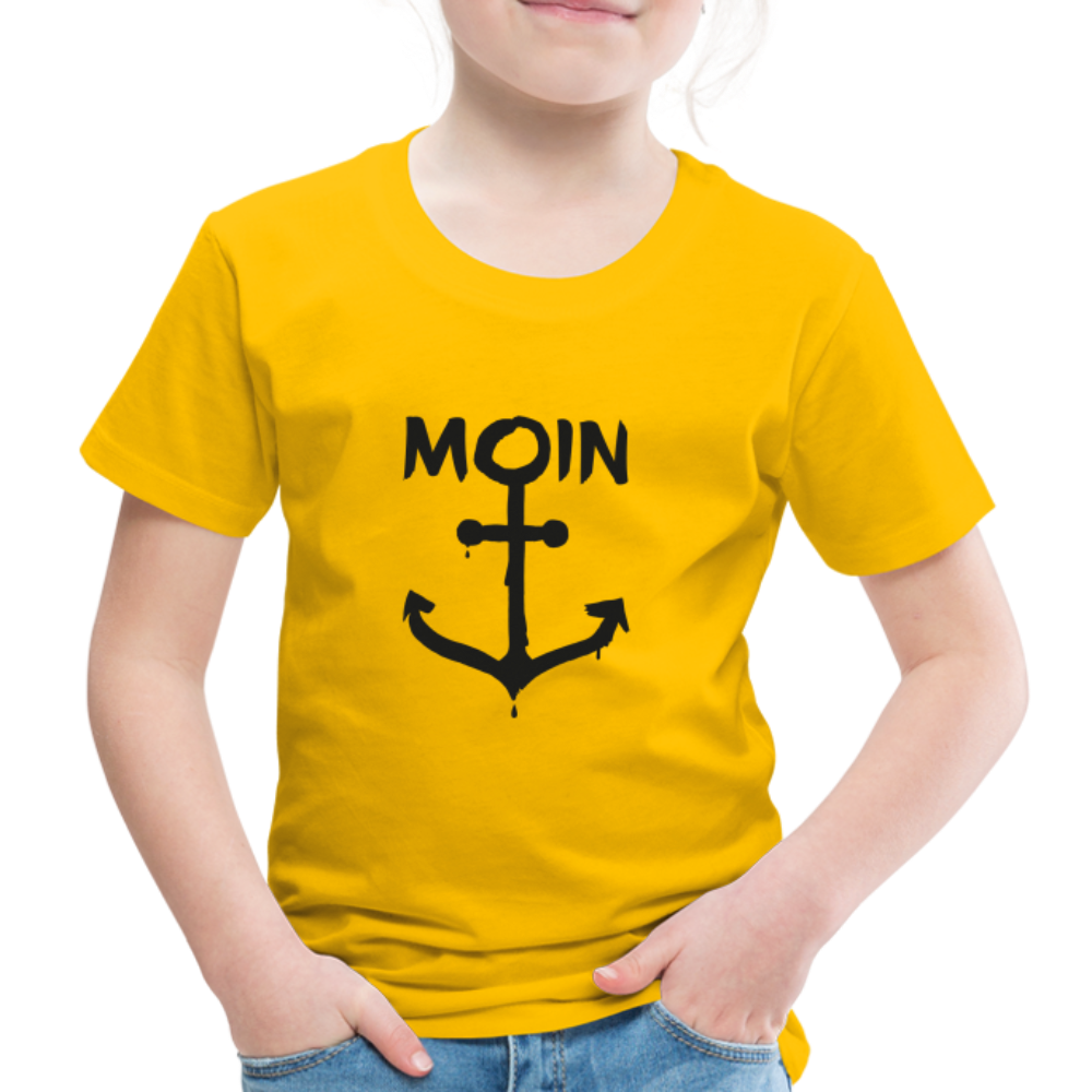 Kinder Premium T-Shirt - Moin Anker - Sonnengelb