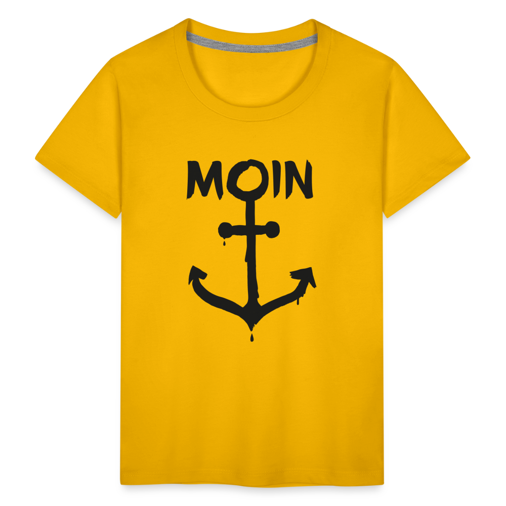Kinder Premium T-Shirt - Moin Anker - Sonnengelb