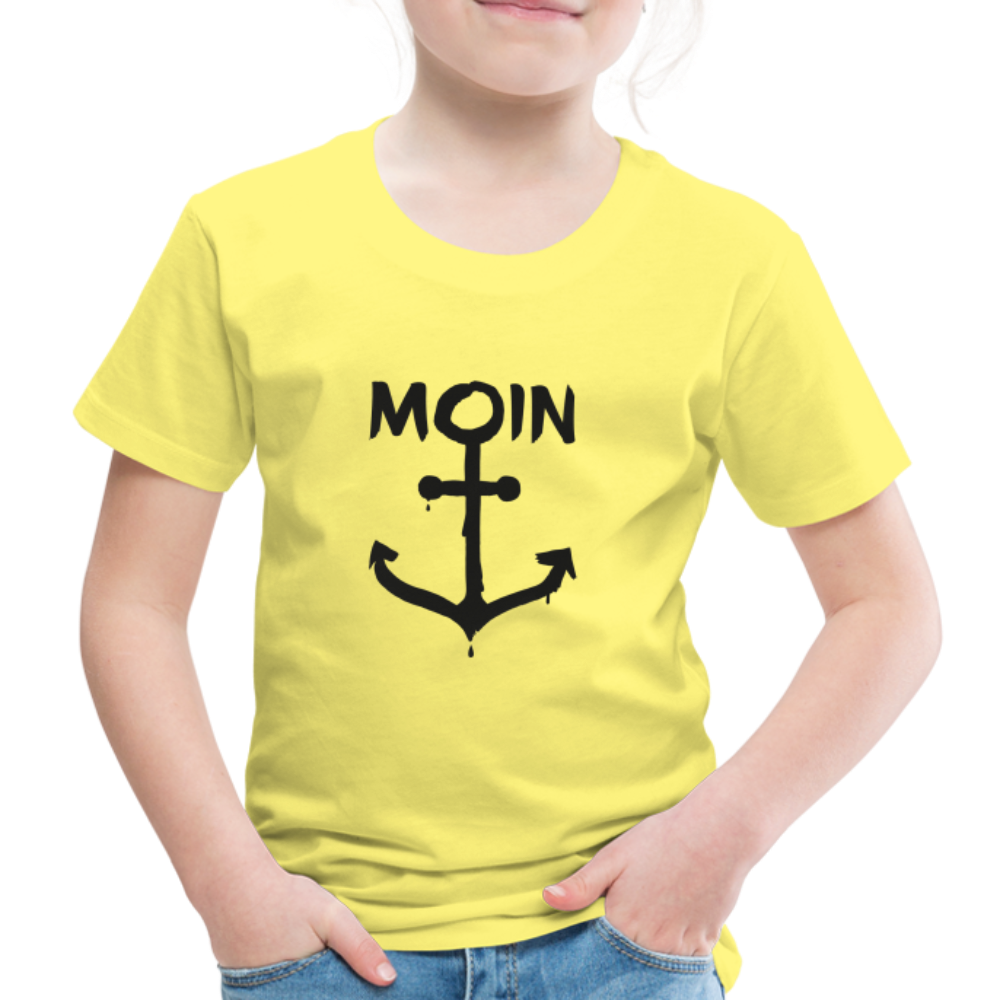 Kinder Premium T-Shirt - Moin Anker - Gelb