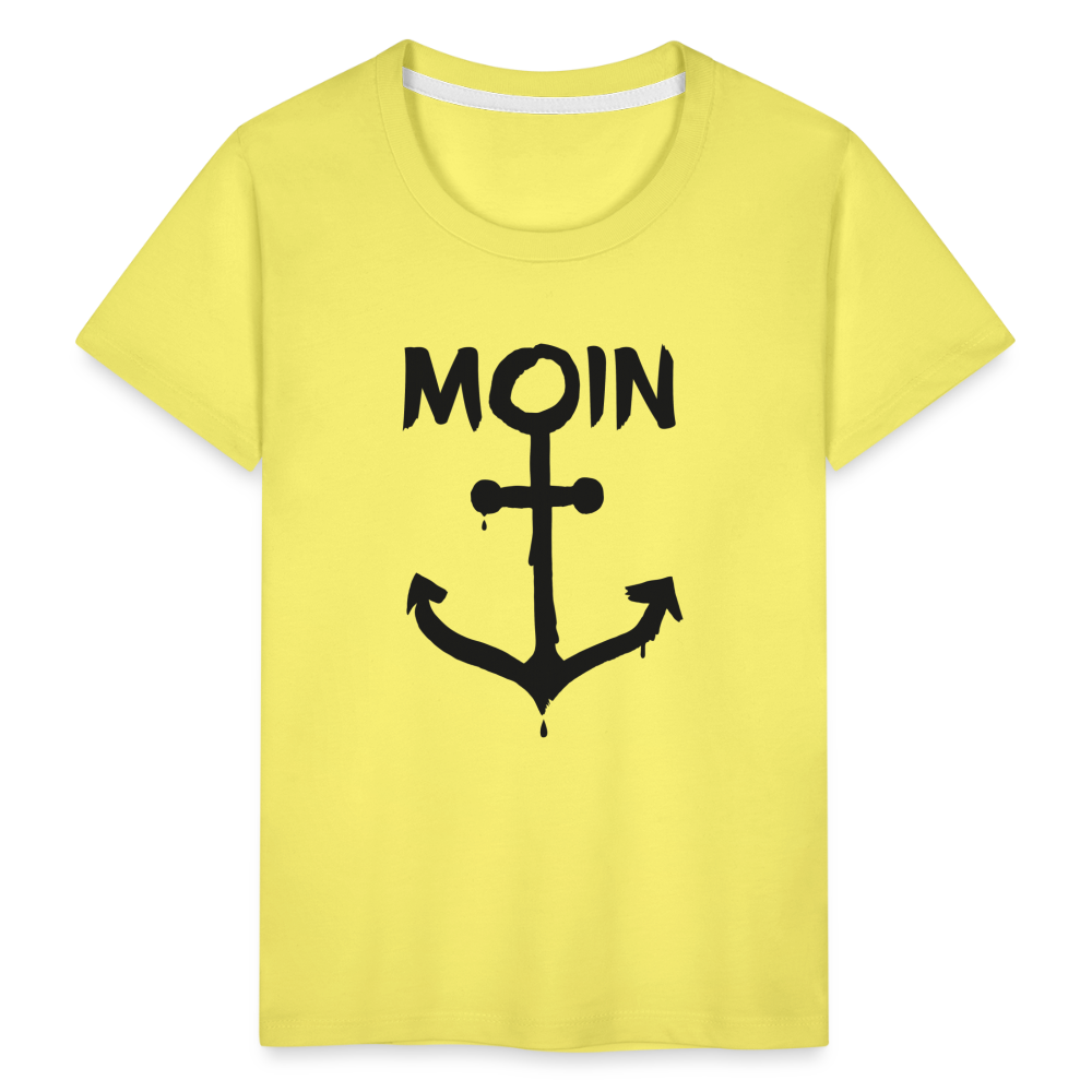Kinder Premium T-Shirt - Moin Anker - Gelb