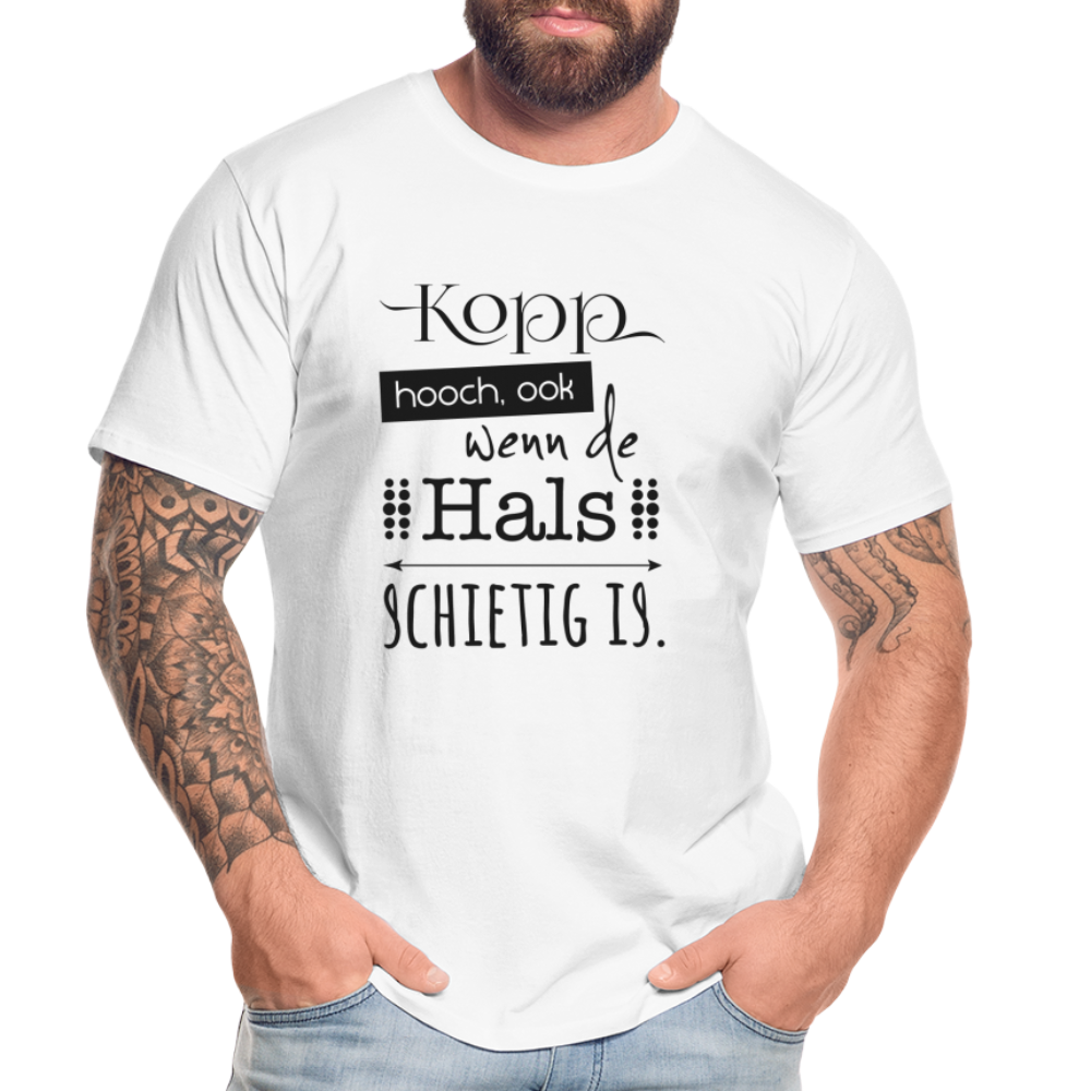 Männer Premium Bio T-Shirt - Kopp hooch - weiß