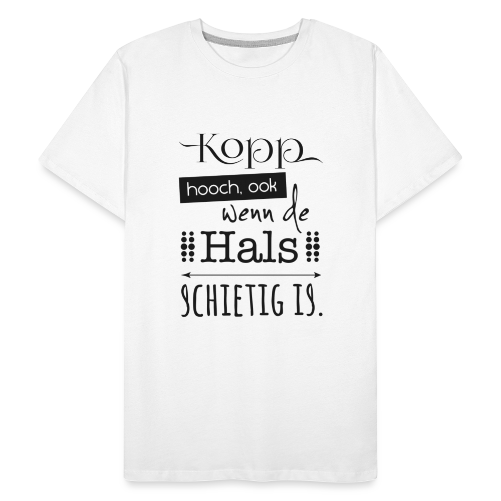 Männer Premium Bio T-Shirt - Kopp hooch - weiß